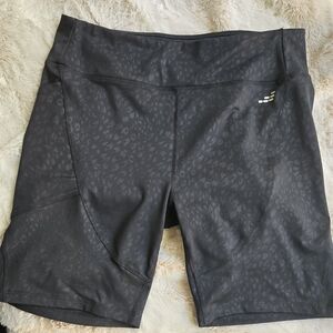 BCG Women's Black Leopard Print Bike Shorts